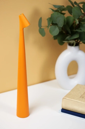 HMS-455-ORANŽOVÁ| Stolní lampa 43cm | Bezdrátová noční lampa s vestavěnou baterií | Lampa s dotykovým ovládáním