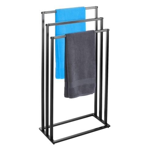 Handtuchhalter, dreifach | 45 cm | schwarz | TRF-450-BLACK