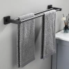 MJR-60CM-2-ZWART | Handdoekrek | Badkamer wandhouder | Badkamerrail