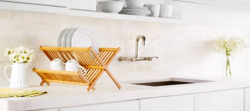 Bamboo Dish Dryer | Two-tier Drainer | KBT-427