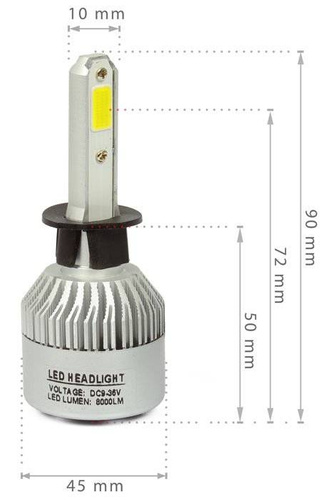 LED-Scheinwerferlampe | H1 | 36 W | 16.000 lm | S2 COB