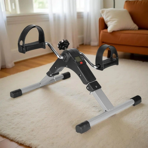 Mini bicicleta estática con resistencia ajustable y contador LCD | Bicicleta de rehabilitación plegable para brazos y piernas | Rotor | DH-301