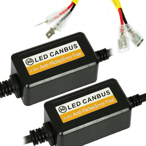 Conjunto de 2 peças - Filtro CAN BUS LED analógico A0 H1 - laranja