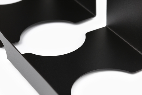 CWT-O2 | Набір 2 органайзера для кабелів під стільницю 40 см | Кошик, напрямна, ручка | чорний