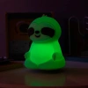 Lampă de noapte LED din silicon cu model leneș | Lampă portabilă pentru copii, 9 culori de lumină | JL-243