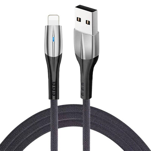 USB-Kabel | Lightning (iPhone), 1 m, verstärkt, mit LED-Anzeige und Aluminiumsteckern | UC-010