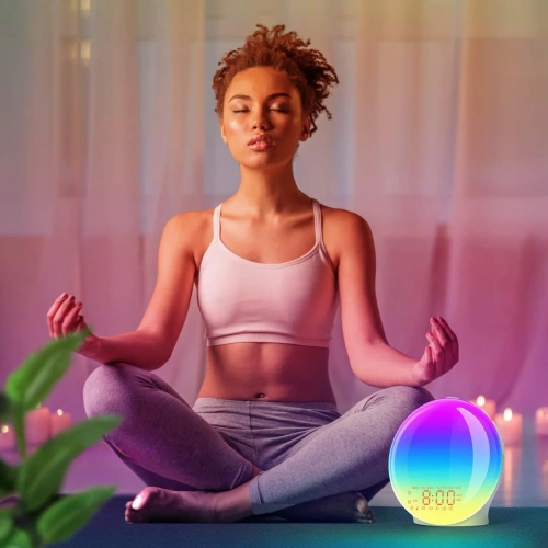 WRSL22 | Réveil avec lumière LED | Lampe de nuit avec simulation de lever de soleil