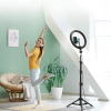 Ringlys sæt | 45 cm med stativ 210 cm | professionel lampe til streaming eller makeup