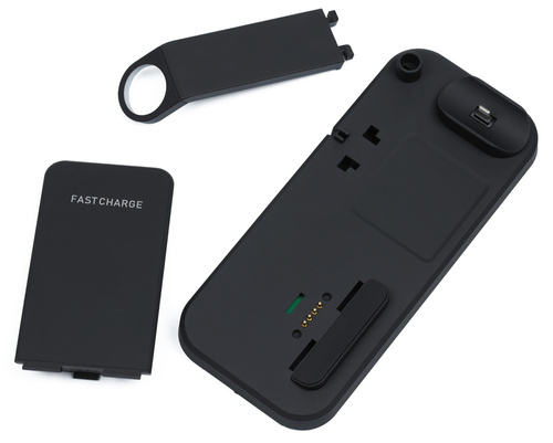 WD-05 | Docking station per Apple iPhone AirPods Watch | Caricabatterie per telefono Qi 15W | Caricabatterie Lightning per cuffie Airpods