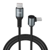 USB-C kábel | 100 W, 90°-os szögű csatlakozó, 0,5 m | C17-50CM-100W