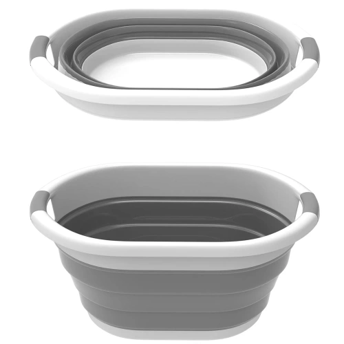 XJP-26L-GREY | Silicone foldable bowl For laundry 