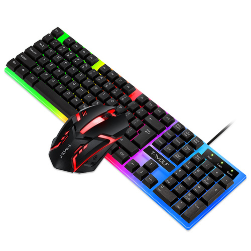 TF230 | Conjunto de jogos: teclado e mouse, retroiluminação LED RGB, USB