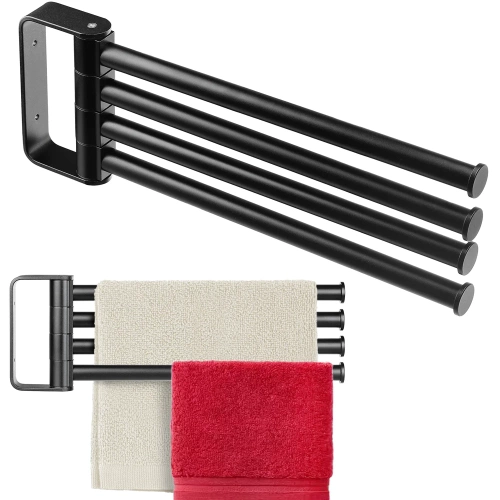 BTS-R004-B | Bathroom Towel Rack | 4 swivel arms