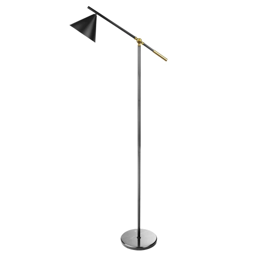 DYT-163-NEGRU | Lampă de podea cu braț reglabil | Lampa eleganta cu fir E27