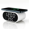 Smart alarm clock with Qi wireless charger 15 W | Alarm clock with triple alarm | Clock with temperature display | SZ06-15W-W