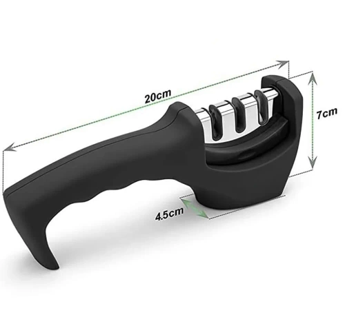 KN-830-BLACK | Knife sharpener | Three-stage sharpening |