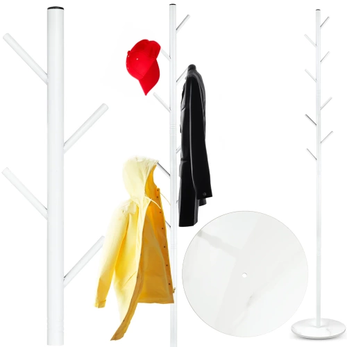 Kleiderständer | Garderobenständer für Jacken und Oberbekleidung | weiß | ZK-329-WHITE