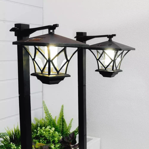 Lâmpada solar - poste de jardim TYD-H1.5M | Lanterna de jardim, poste, lâmpada solar | 150cm, 600mAh