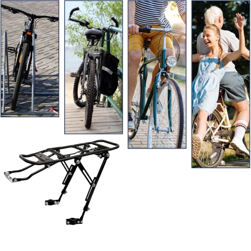 Portabici posteriore universale con sportello a molla | Portabici regolabile in alluminio fino a 27 kg | BIK-ZJ667