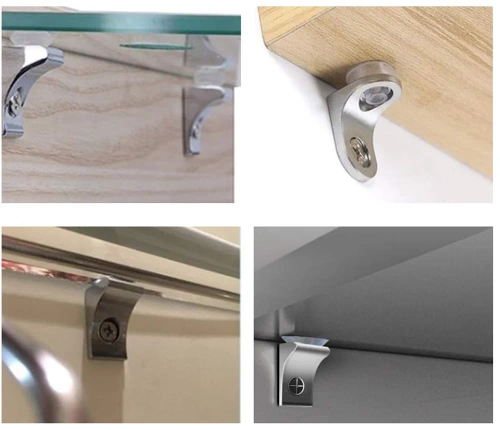 FB-A15-ZILVER | Plankhouder | Steunen voor glazen planken | Set van 10 steunen