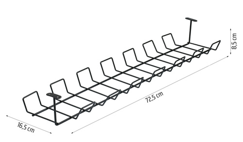 ZW-J725 | Kabelorganizer onder het bureau | zwart