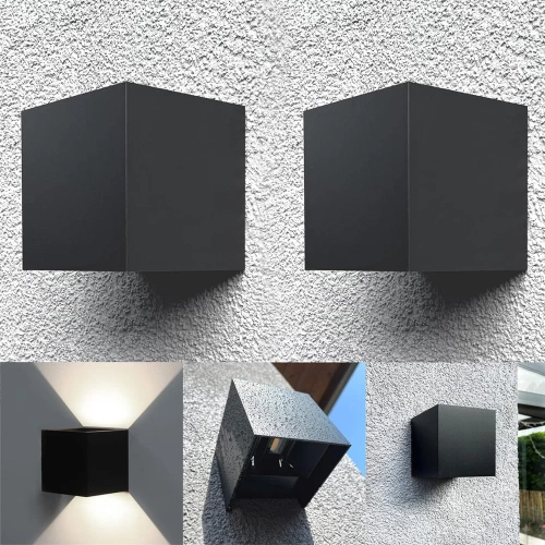 BD-C035 | Lampada da giardino, lampada da parete per facciate a LED per esterni | su - giù | 6 W, IP65