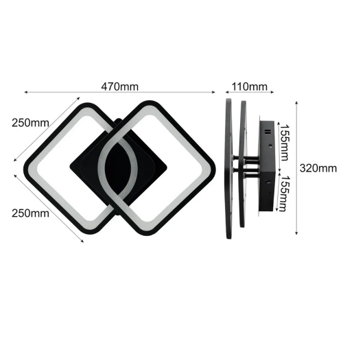 RLS-N32W-B | Moderne loftslampe med variabel lysfarve | Moderne look