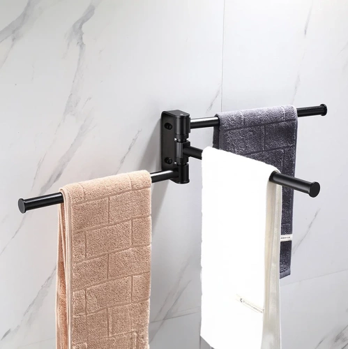 BTS-R003-B | Bathroom Towel Rack | 3 swivel arms