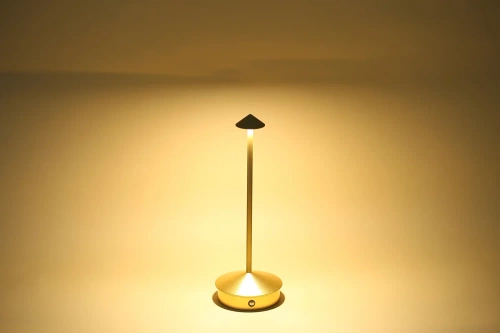 HJA32-ORO | Lampada da tavolo con batteria incorporata | Lampada da notte con tre colori di luce | Lampada d'atmosfera per un hotel o un ristorante