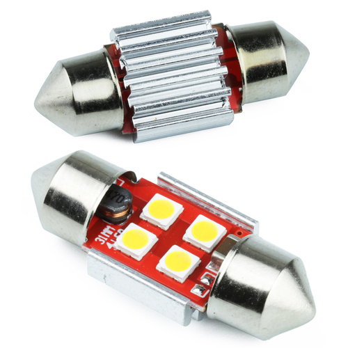 Automobilio LED lemputė C5W 4 SMD 3535 CAN BUS