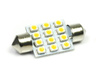 Lâmpada LED para carro WW C5W 12 SMD 1210 Branco quente