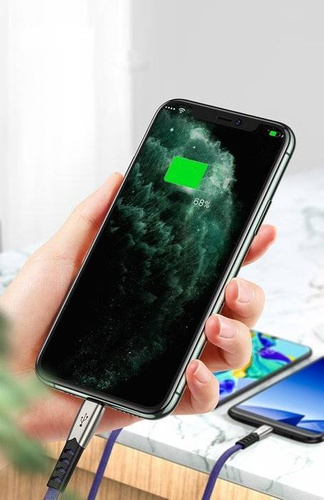 UC-009 | 3в1 1М | Посилений кабель USB для телефону 3 в 1 - Micro USB, Type-C, Lightning (iPhone)
