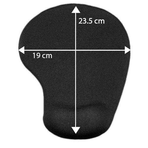 MP-005 | Tappetino per mouse ergonomico con cuscino per polso in gel | 19x23cm
