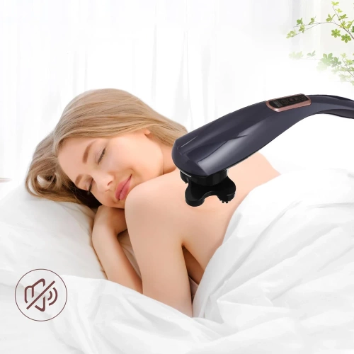 YT-1706-GRIGIO | Massaggiatore con punte sostituibili | Massaggio vibrante alla schiena | Una pistola da massaggio che aiuta a combattere la cellulite