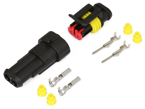 Hermetischer Steckverbinder | 2-polig, männlich + weiblich | Superseal