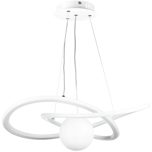 Hängende LED-Lampe 60W | Stilvolle Lampe mit 3D-Mond | RLT-50CM-60W-W