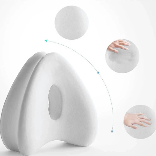 JLP-013-GRIS | Oreiller orthopédique | Cale entre les genoux pour dormir sur le côté | Un oreiller soutenant la position naturelle du corps