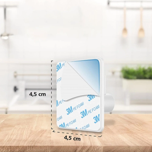 BXG-4PCS-БЯЛ | Бяла кука за дрехи, кърпи, хавлии | Самозалепваща се поставка за кухненски принадлежности