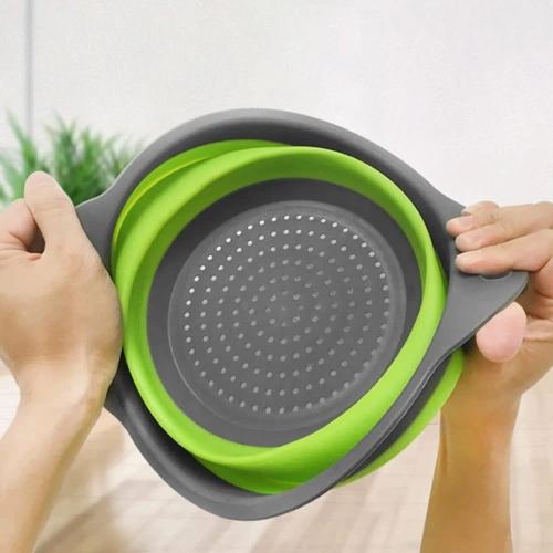 FDB-024 | Scolapasta da cucina pieghevole | Scolapasta da campeggio in silicone | Colapasta | Scolapiatti per frutta e verdura