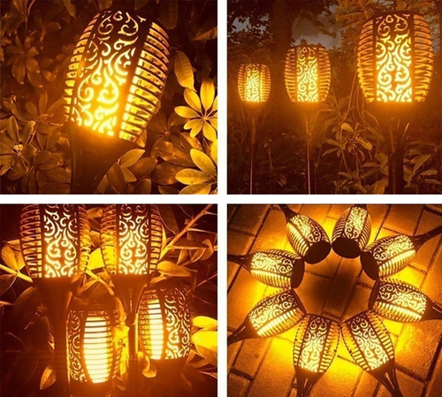 HYD-12LED | SET 6x lanterna solar LED | Candeeiro 51cm | 12 LEDs SMD 2835