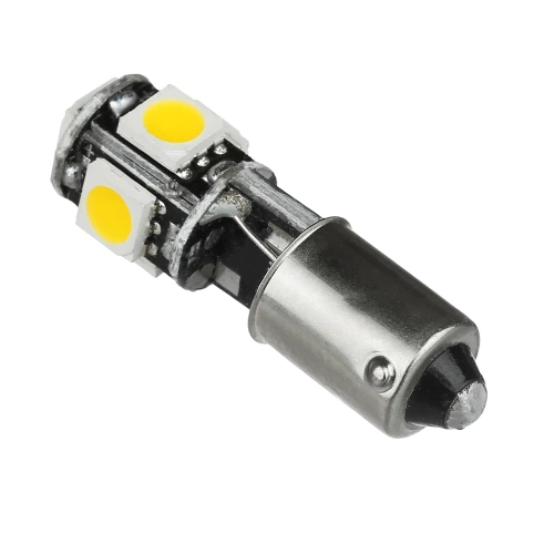 WW Car LED bulb BA9S 5 SMD 5050 CAN BUS Warm white