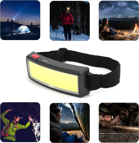 HWL-120-ZWART | LED-koplamp | Koplampriem