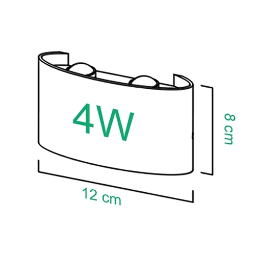 BD-C041-4W | Kerti lámpa, kültéri LED homlokzati fali lámpa | fel-le | 4W, IP65
