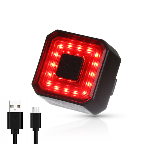 QB701 | LED bicycle rear light | 14 LEDs, 5 lighting modes, 100lm, built-in 300 mAh battery