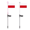 FLD-12-PO | Lámpara solar LED para jardín con bandera polaca | 73cm 600mAh