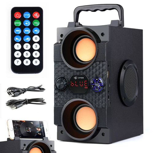 SP-A25 | Draagbare Bluetooth-kolom | 4 luidsprekers, houten behuizing | microfooningang en &quot;Karaoke&quot;-modus