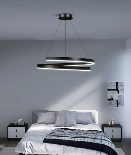 RLO-40CM-42W-B | Lampă suspendată modernă 40 cm | Lampa LED spiralata 42W