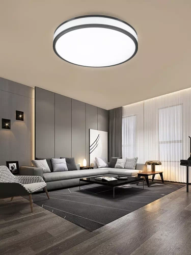 CRT-24W-NERO | Lampada da soffitto a plafone | Sensore di movimento integrato