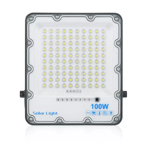 Szett LED reflektor 100W + Napelem 6V/8W távirányítóval | 2500lm, 6000mAh, IP66