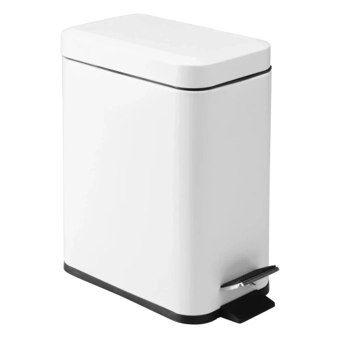 GY-PS5L | Bathroom waste bin | rectangular, pedal | 5 liters, white